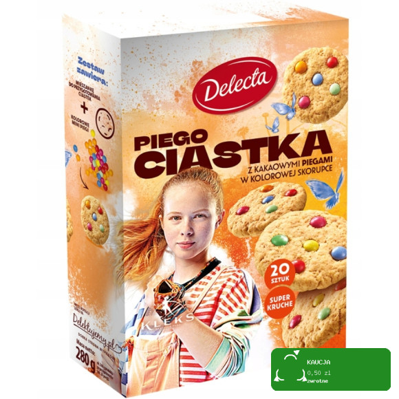 DELECTA Zestaw do wypieków 10szt CIASTKA PIERNICZKI FAJNY PISAK x7 POSYPKA