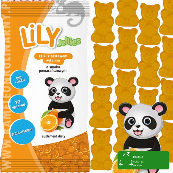 LILY JELLIES ŻELKI BEZ CUKRU Z WITAMINAMI TRUSKAWKA COLA POMARAŃCZA mix 3
