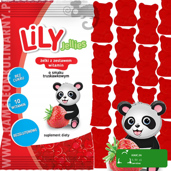 LILY JELLIES ŻELKI BEZ CUKRU Z WITAMINAMI TRUSKAWKA COLA POMARAŃCZA mix 3