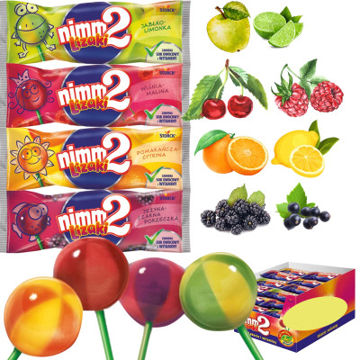 4x NIMM 2 LIZAK OWOCOWY Z WITAMINAMI mix SUPER SMAKÓW 4szt x 10g 40G STORCK