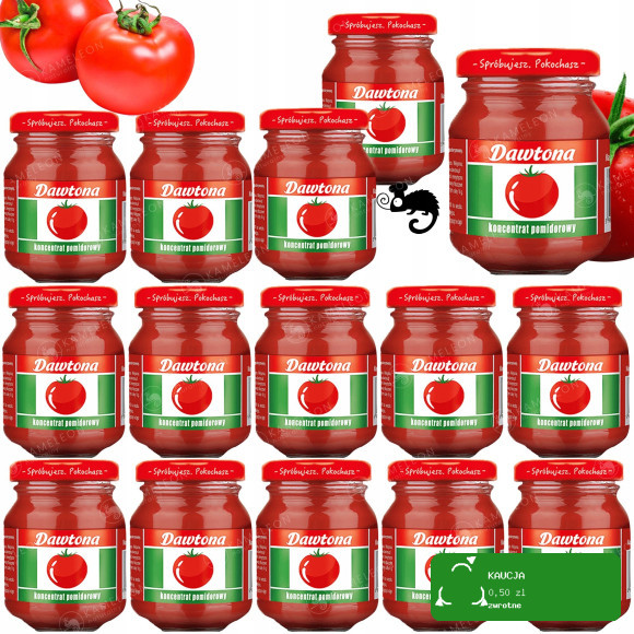 DAWTONA KONCENTRAT POMIDOROWY bez konserwantów SŁOIK 80g x15 szt = 1,2KG