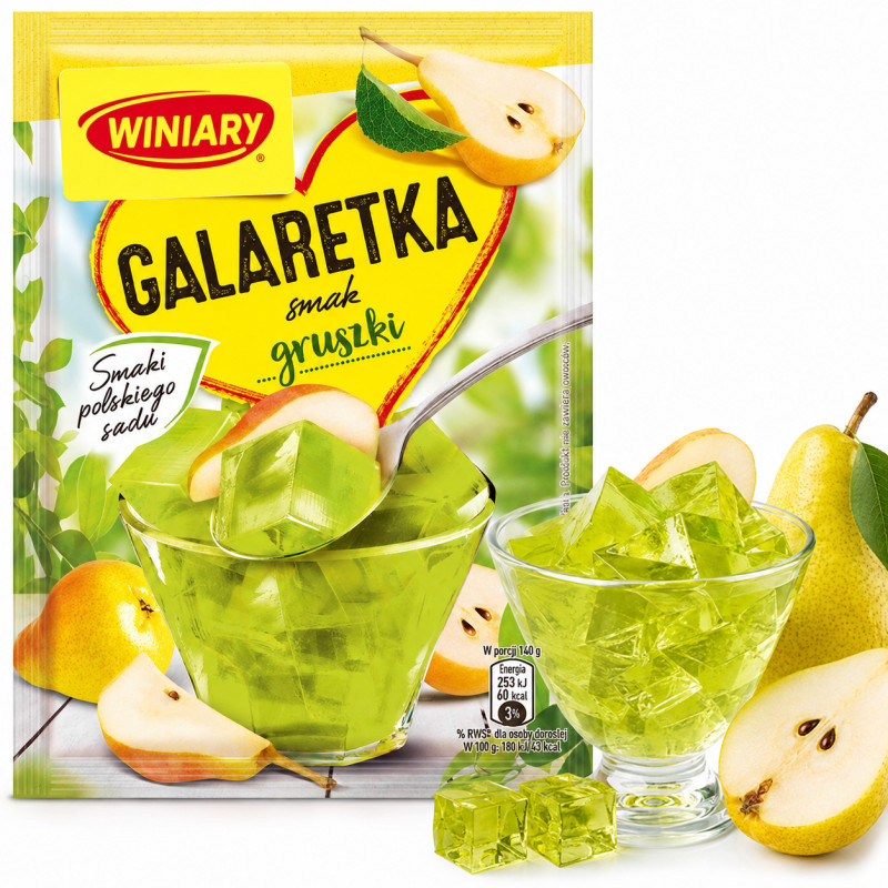 WINIARY GALARETKA GRUSZKA gruszkowa zielona 47g