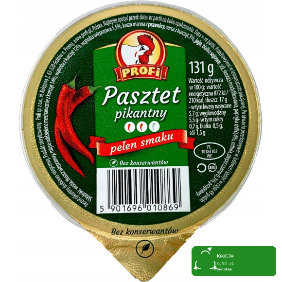 PASZTET DROBIOWO-WIEPRZOWY zestaw MIX RÓŻNYCH SMAKÓW 131g x12 1,57KG PROFI