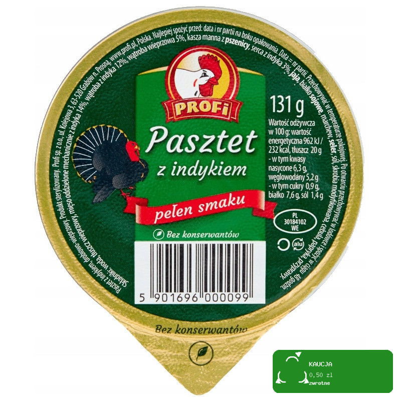 PASZTET DROBIOWO-WIEPRZOWY zestaw MIX RÓŻNYCH SMAKÓW 131g x12 1,57KG PROFI