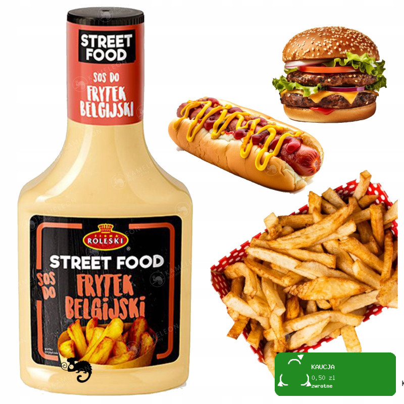 Roleski 5x SOS STREET FOOD DO HAMBURGERÓW HOT DOGÓW KEBABÓW FRYTEK zestaw 5 szt
