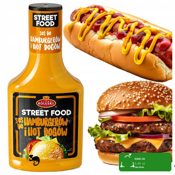 Roleski 5x SOS STREET FOOD DO HAMBURGERÓW HOT DOGÓW KEBABÓW FRYTEK zestaw 5 szt