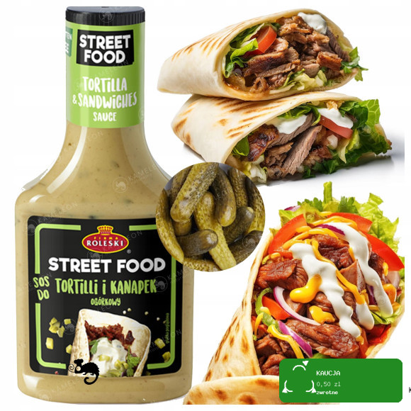 Roleski 5x SOS STREET FOOD DO HAMBURGERÓW HOT DOGÓW KEBABÓW FRYTEK zestaw 5 szt