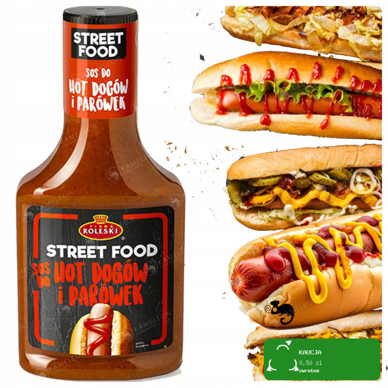 Roleski 5x SOS STREET FOOD DO HAMBURGERÓW HOT DOGÓW KEBABÓW FRYTEK zestaw 5 szt