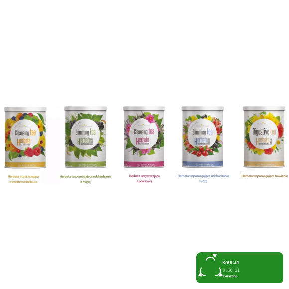 HERBATY FIX mix 5 SMAKÓW herbata owocowa ziołowa 560g zestaw POLSKI MNISZEK