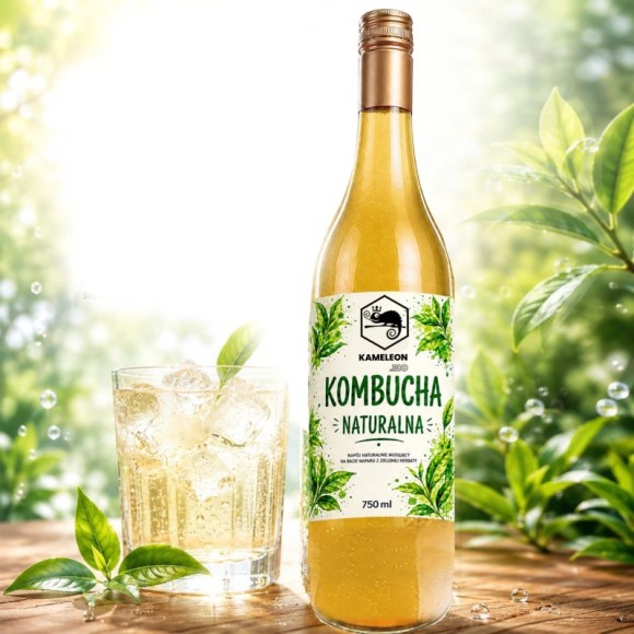 KAMELEON Bio KOMBUCHA NATURALNA Pyszna! na bazie ZIELONEJ