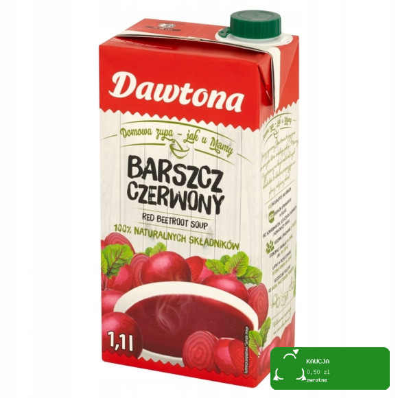 8x ZUPA BARSZCZ CZERWONY gotowe danie KARTON w kartonie 8800ml 8,8L DAWTONA