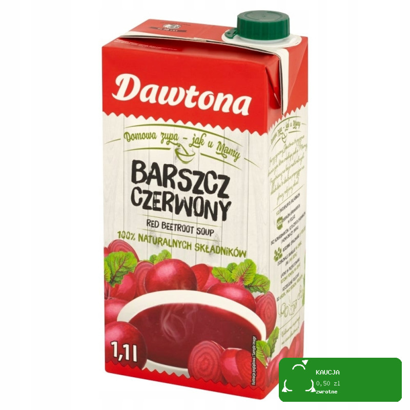 8x ZUPA BARSZCZ CZERWONY gotowe danie KARTON w kartonie 8800ml 8,8L DAWTONA