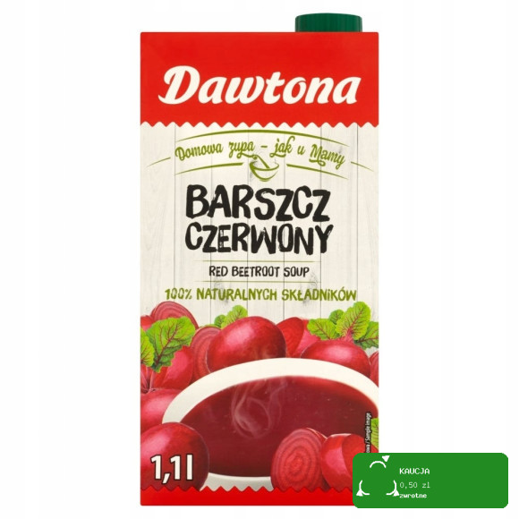 8x ZUPA BARSZCZ CZERWONY gotowe danie KARTON w kartonie 8800ml 8,8L DAWTONA