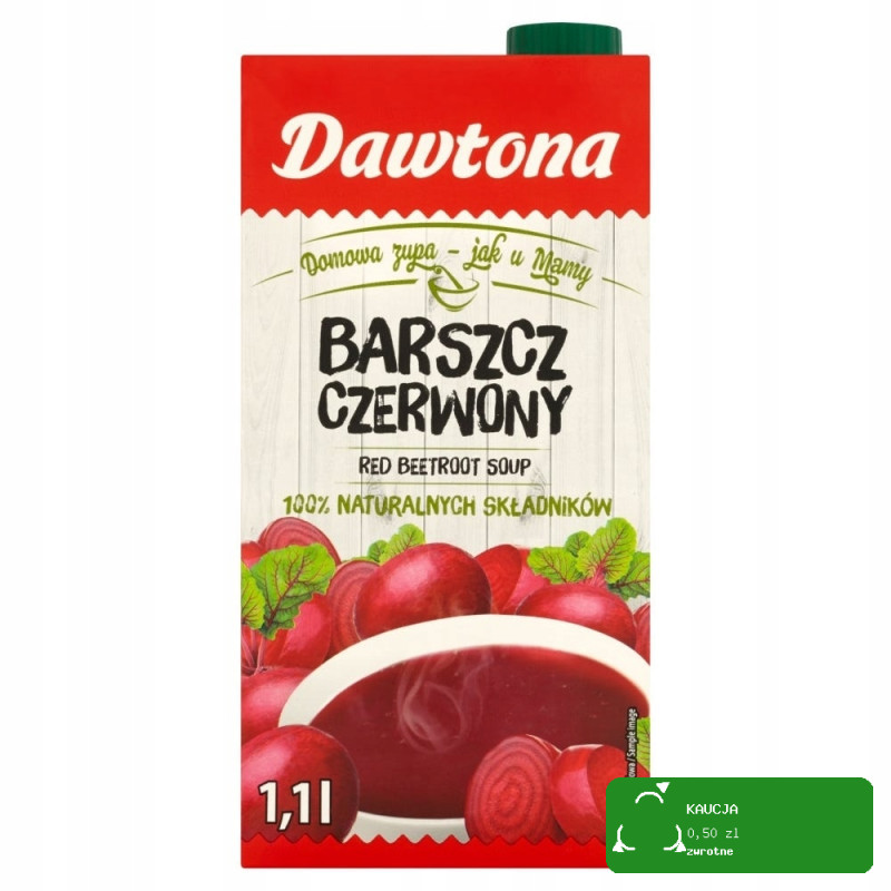 8x ZUPA BARSZCZ CZERWONY gotowe danie KARTON w kartonie 8800ml 8,8L DAWTONA
