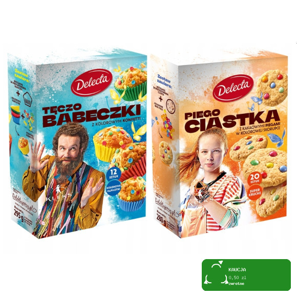 Delecta TĘCZO BABECZKI + PIEGO CIASTKA wypieki dla DZIECI 2szt PAN KLEKS