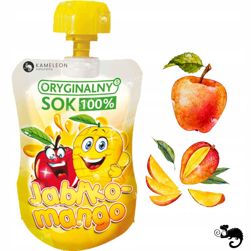 ORYGINALNY SOK MUS OWOCOWY 100% OWOCE BEZ CUKRU MIX SMAKÓW 110ml 9szt 0,99L