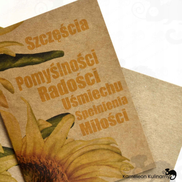BILECIK karnet ŻYCZENIA SZCZĘŚCIA RADOŚCI 2szt EKO BILECIK karnet ŻYCZENIA SZCZĘŚCIA RADOŚCI 2szt EKO