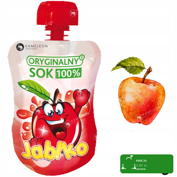 ORYGINALNY SOK MUS OWOCOWY BEZ CUKRU JABŁKOWY Jabłko + Wit.C 110ml x24 2,6L