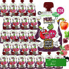 24x ORYGINALNY SOK MUS OWOCOWY BEZ CUKRU Jabłko Burak Malina 110ml x24 2,6L