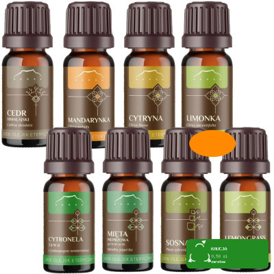 NANGA 8x OLEJEK ETERYCZNY zestaw MIX olejków INHALACJA MASAŻ AROMATERAPIA
