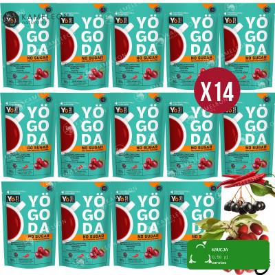 YOGODA MIESZANKA OWOCOWA do NAPOJÓW BEZ DODATKU CUKRU DEREŃ 50g 14szt 0,7KG