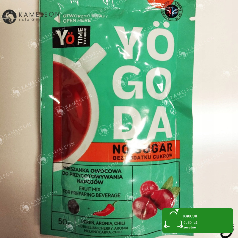YOGODA MIESZANKA OWOCOWA do NAPOJÓW BEZ DODATKU CUKRU DEREŃ 50g 14szt 0,7KG