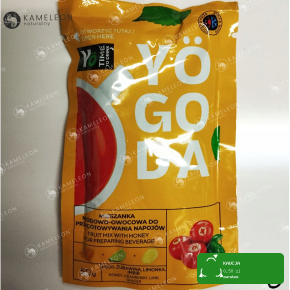 YOGODA MIESZANKA MIODOWO OWOCOWA do NAPOJÓW ŻURAWINA 50g x14szt 0,7KG