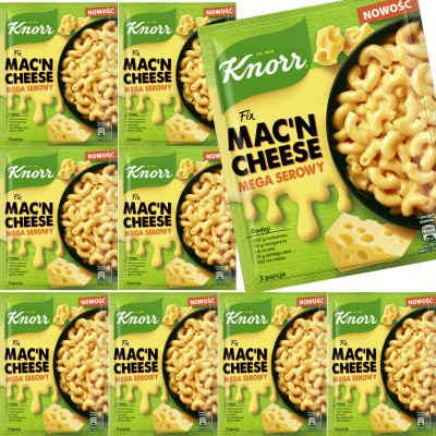 Knorr FIX MAC'N CHEESE mega serowy sos do makarozu 33G -- 10 saszetek