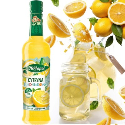 HERBAPOL syrop CYTRYNA LEMONIADOWA napój na lato LEMONIADA