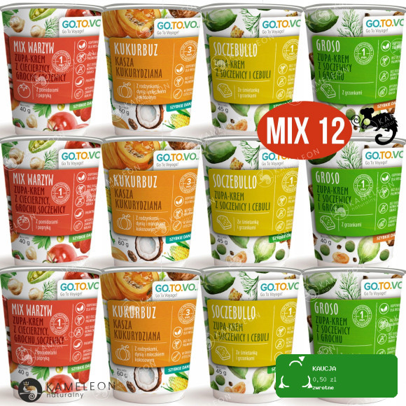 GOTOVO szybkie danie ZUPA MIX WARZYW SOCZEBULLO GROSO + KUKURBUZ MIX 12 DAŃ