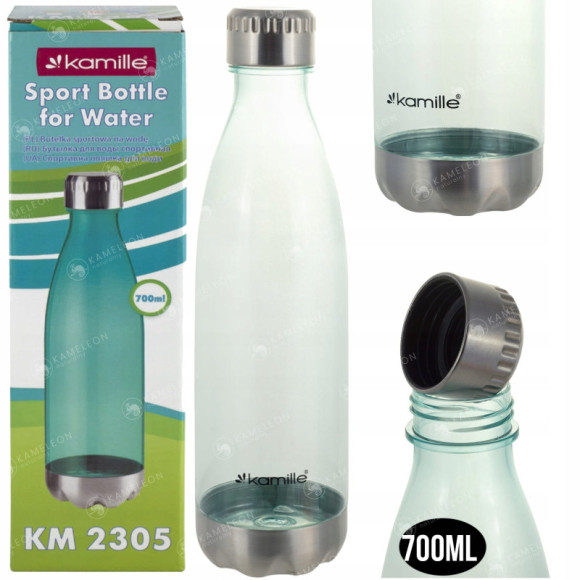 BUTELKA BIDON na WODĘ NAPÓJ TRENING tworzywo 700ml KAMILLE ZIELONA KM2305 BUTELKA BIDON na WODĘ NAPÓJ TRENING tworzywo 700ml KAMILLE ZIELONA KM2305