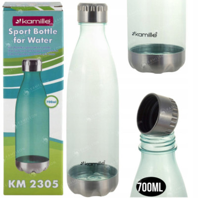BUTELKA BIDON na WODĘ NAPÓJ TRENING tworzywo 700ml KAMILLE ZIELONA KM2305