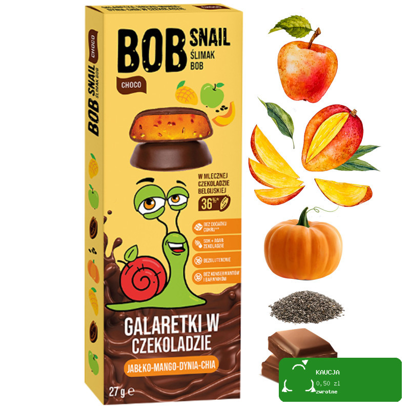 BOB SNAIL PRZEKĄSKA W CZEKOLADZIE mix 8szt / ZESTAW
