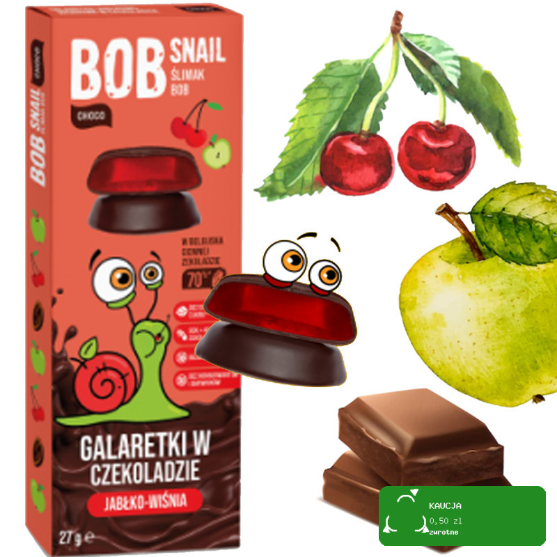 BOB SNAIL PRZEKĄSKA W CZEKOLADZIE mix 8szt / ZESTAW
