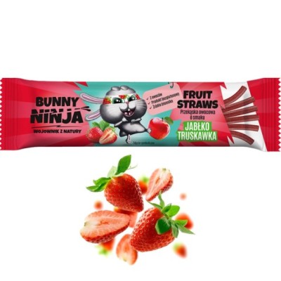 BUNNY NINJA przekąska owocowa JABŁKO TRUSKAWKA 16G