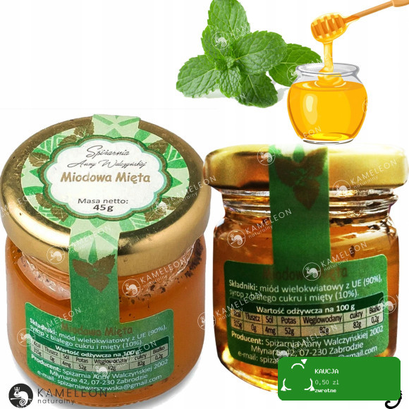 MIODKI SMAKOWE mix RÓŻA LAWENDA IMBIR CYNAMON MIĘTA 45g x5 małe NA PREZENT