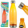 BUTELKA BIDON SHAKER na WODĘ NAPOJE TWORRZYWOW 700ml Kamille POMARAŃCZOWA BUTELKA BIDON SHAKER na WODĘ NAPOJE TWORRZYWOW 700ml Kamille POMARAŃCZOWA