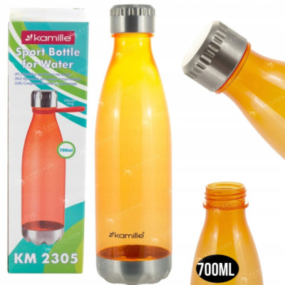 BUTELKA BIDON SHAKER na WODĘ NAPOJE TWORRZYWOW 700ml Kamille POMARAŃCZOWA