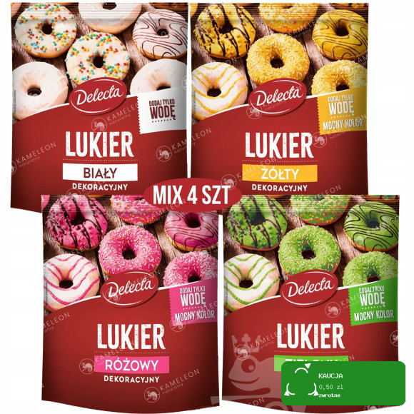 Delecta FAJNY PISAK x7 LUKIER x4 POSYPKA x3 AROMAT X7 ZESTAW DO DEKORACJI