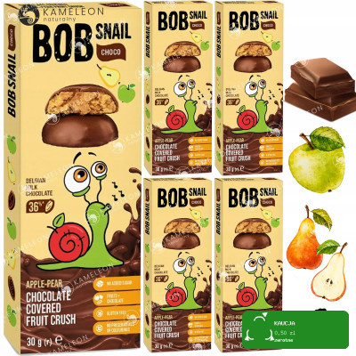 BOB SNAIL PRZEKĄSKA W CZEKOLADZIE GRUSZKA 30g x5 / WIELOPAK
