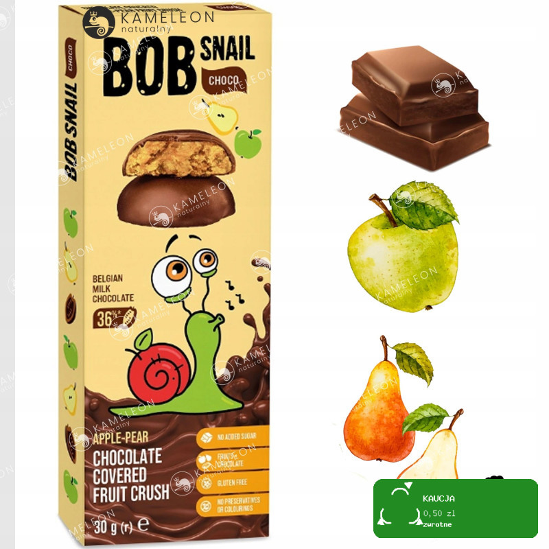 BOB SNAIL PRZEKĄSKA W CZEKOLADZIE GRUSZKA 30g x5 / WIELOPAK