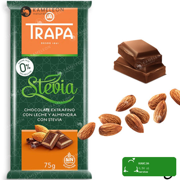 CZEKOLADA MLECZNA ORZECH MIGDAŁ CRUNCHY GORZKA 80% BIAŁA mix 75g x6 0,45KG