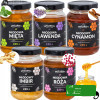 ZESTAW MIODÓW MIÓD SMAKOWY mix 5szt CYNAMON IMBIR RÓŻA LAWENDA MIĘTA 1,1KG
