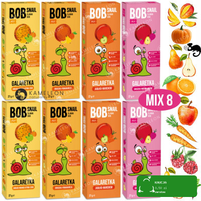 BOB SNAIL JELLY 27g mix 8szt / ZESTAW