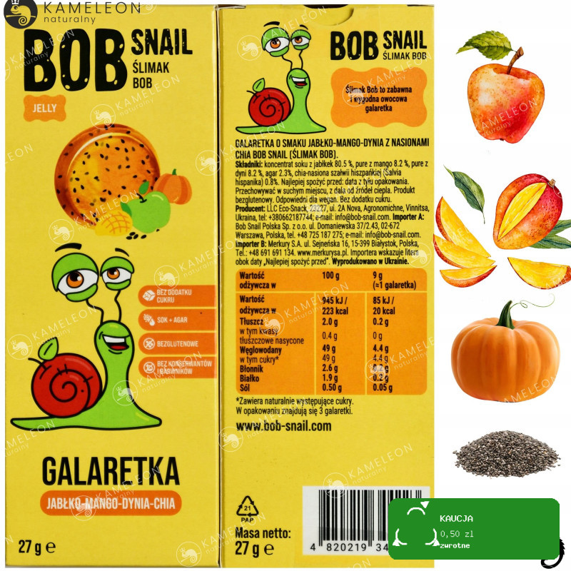 BOB SNAIL JELLY 27g mix 8szt / ZESTAW