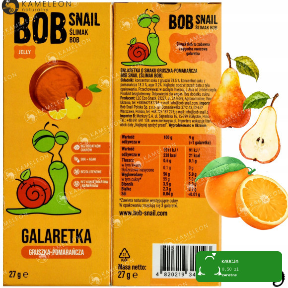 BOB SNAIL JELLY 27g mix 8szt / ZESTAW