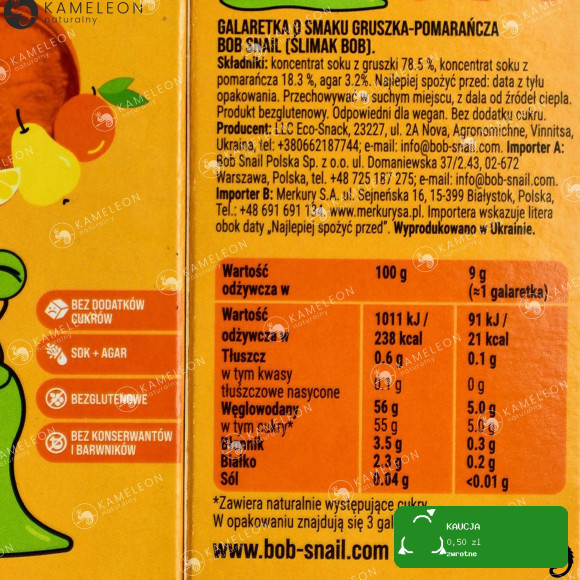 BOB SNAIL JELLY 27g mix 8szt / ZESTAW