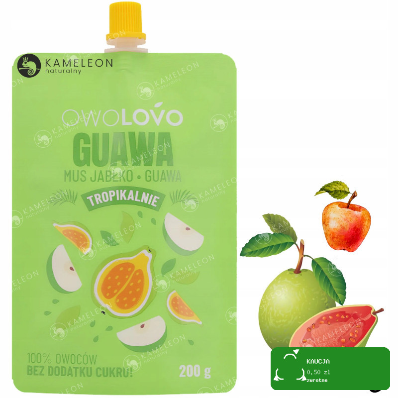 OWOLOVO MUS 100% OWOCOWY PREMIUM TROPIKALNY mix smaków 200g x12szt 2,4KG