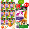 KUBUŚ IMMUNO mus BEZ CUKRU ODPORNOŚĆ GRUSZKA CZARNY BEZ JABŁKO 100g x10 1KG