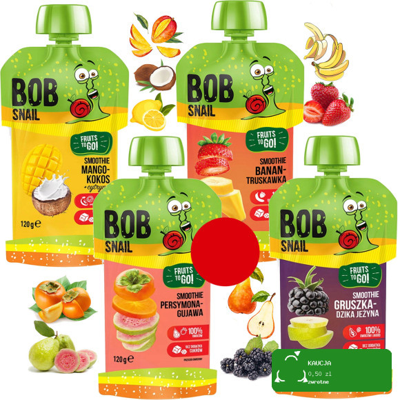 BOB SNAIL MUS PRZECIER smoothie MIX 4 smaków 0,48KG
